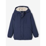 Parka  capuche doublure sherpa garon marine