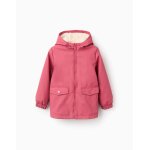 Parka À capuche et doublure en sherpa rose foncé Parka À capuche et doublure en sherpa rose foncé