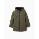 Parka avec capuche et doublure en sherpa vert fonc�