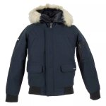 Parka a capuche enfant marine