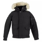 Parka a capuche enfant noir
