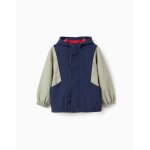 Parka � capuche et extr�mit�s �lastiques bleu fonc�