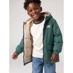 Parka � capuche r�versible gar�on vert sauge