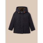 Parka courte fille double lopard encre