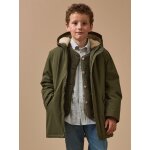 Parka doubl�e sherpa gar�on kaki