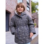 Parka fille � capuche romantique marine