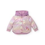 Parka pour fille avec capuche rose
