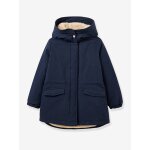Parka fille doublée imitation fourrure marine Parka fille doublée imitation fourrure marine