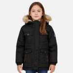 Parka fille imprim� noir