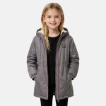 Parka fille imprim�e gris