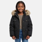 Parka fille imprim�e noir