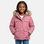 Parka fille imprim�e rose