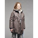 Parka fille l�opard doubl�e sherpa marine