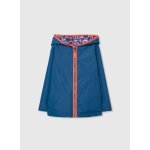 Parka fille r�versible en tissu technique bleu
