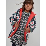Parka fille r�versible tissu technique imprim� fleurs multicolore