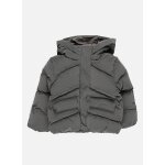 Parka fille en tissu technique � capuche gris