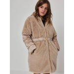 Parka fille en tissu technique avec ceinture jaune