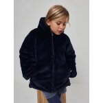 Parka fille tissu technique r�versible bleu