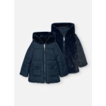 Parka fille en tissu technique réversible bleu Parka fille en tissu technique réversible bleu