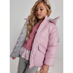 Parka fille tissu technique r�versible fleurs rose