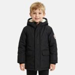 Parka gar�on imprim�e noir