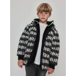 Parka gar�on en tissu technique r�versible imprim� lettres multicolore