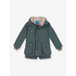 Parka d hiver enfant tuulikki finkid avec doublure en polaire teddy vert sauge