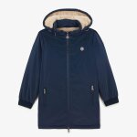 Parka longue garon cap finistre bleu fonc