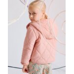 Parka matelasse avec capuche rose