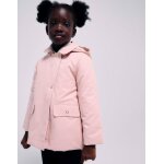 Parka rembourr�e avec capuche amovible et poches rose clair