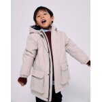 Parka rembourr�e avec capuche et poches avant gris clair