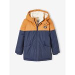 Parka technique à capuche garçon doublée fausse fourrure chaudron Parka technique à capuche garçon doublée fausse fourrure chaudron