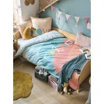 Parure enfant housse de couette + taie d'oreiller boho multicolore