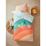 Parure enfant housse de couette + taie d'oreiller boho multicolore