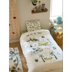 Parure housse de couette enfant et taie d'oreiller trek multicolore