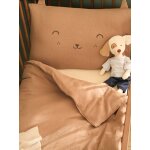Parure housse de couette gaze nutty cappuccino