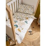 Parure housse de couette et taie d'oreiller bb savana multicolore