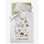 Parure housse de couette et taie d'oreiller bébé savana multicolore Parure housse de couette et taie d'oreiller bébé savana multicolore