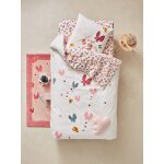 Parure housse de couette + taie d'oreiller enfant envolee rose imprim