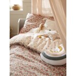 Parure housse de couette + taie d'oreiller enfant gipsy beige / multicolore