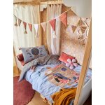 Parure housse de couette + taie d'oreiller enfant gipsy roulotte bleu Parure housse de couette + taie d'oreiller enfant gipsy roulotte bleu