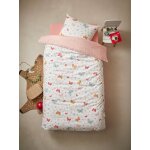 Parure housse de couette + taie d'oreiller enfant papillons rose Parure housse de couette + taie d'oreiller enfant papillons rose