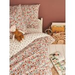 Parure housse de couette + taie d'oreiller enfant réversible retro flowers, avec coton recyclé multicolore ... Parure housse de couette + taie d'oreiller enfant réversible retro flowers, avec coton recyclé multicolore ...