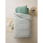 Parure housse de couette + taie d'oreiller enfant tropical vert