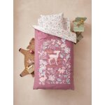 Parure housse de couette + taie d'oreiller enfant victoria prune Parure housse de couette + taie d'oreiller enfant victoria prune