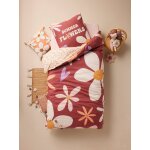 Parure housse de couette et taie d'oreiller ibiza, avec coton recycl� multicolore