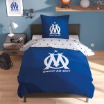 Parure de lit 100% imprim�e 100% coton, om ondeblue bleu