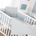 Parure de lit bb et enfant en coton bio 4 pices lil planet bleu clair