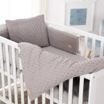 Parure de lit bb et enfant en coton bio 4 pices lil planet gris argent
