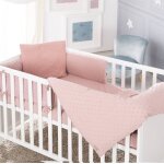 Parure de lit bb et enfant en coton bio 4 pices lil planet rose pastel
